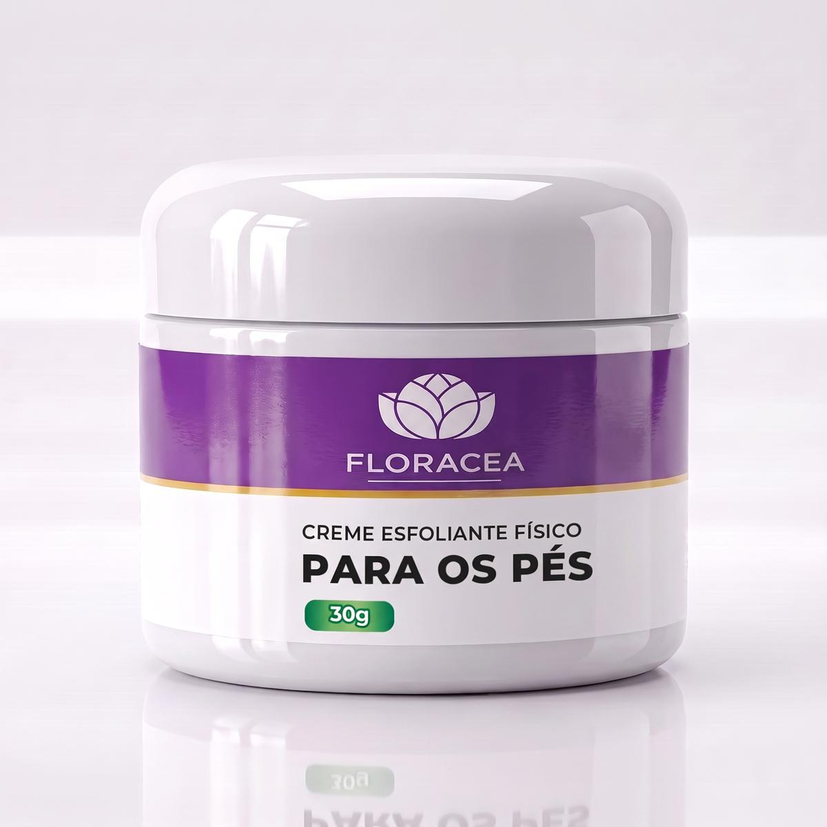 Creme esfoliante fisico para os pés