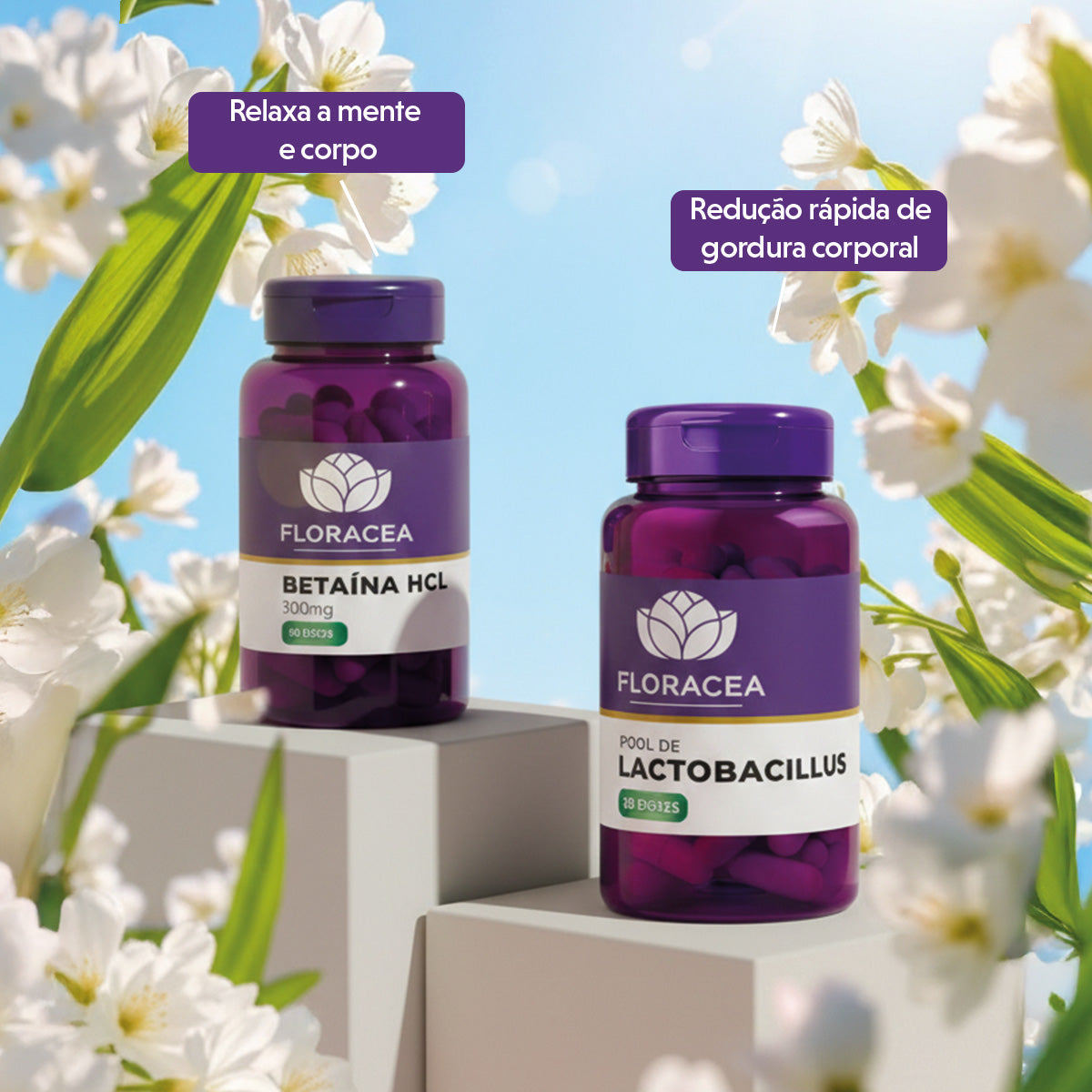 Combo Betaina Hcl 300mg 90 Cápsulas + Lactobacillus Reuteri 30 Cápsulas - imagem 2