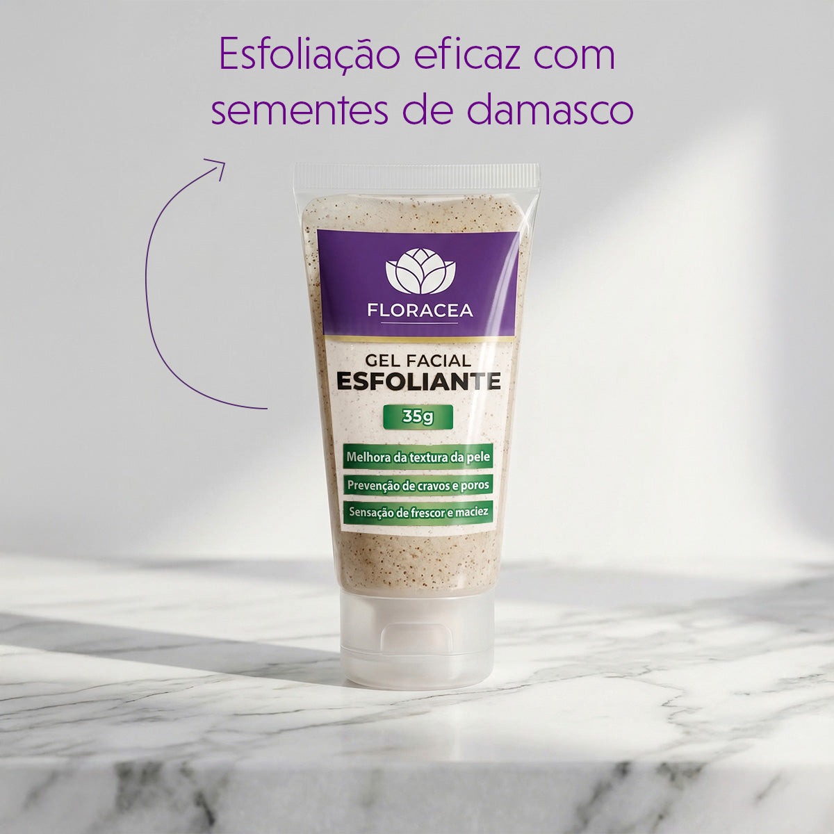 Gel Esfoliante Facial com Semente de Damasco (Apricot) 35g - imagem 2