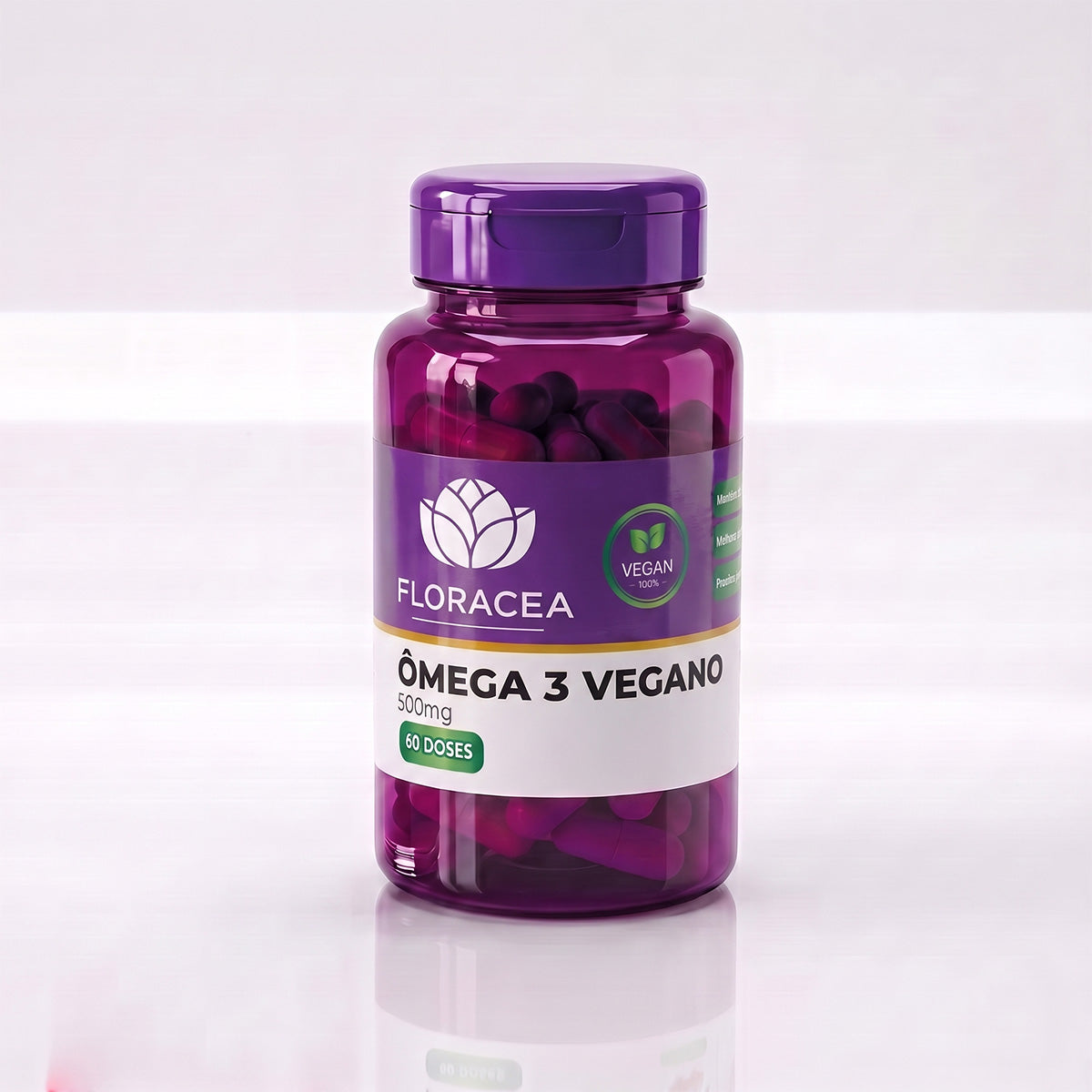 Ômega 3 vegano 500mg 60 Doses