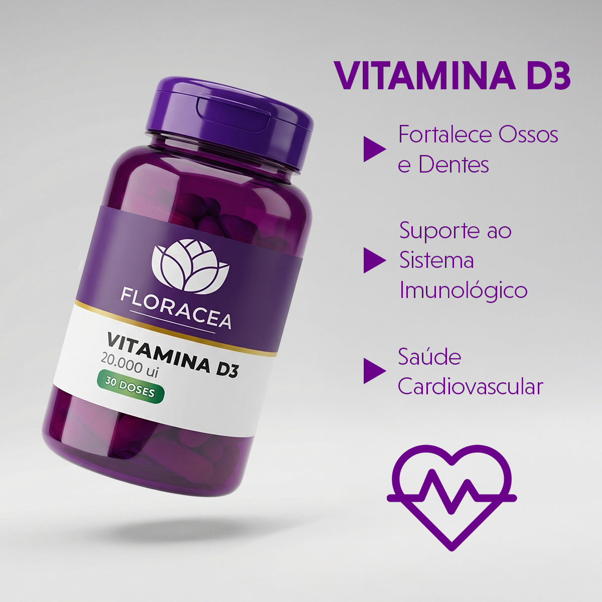 Vitamina D3 (Capsulas em pó 2000ui) 30 Doses - imagem 2