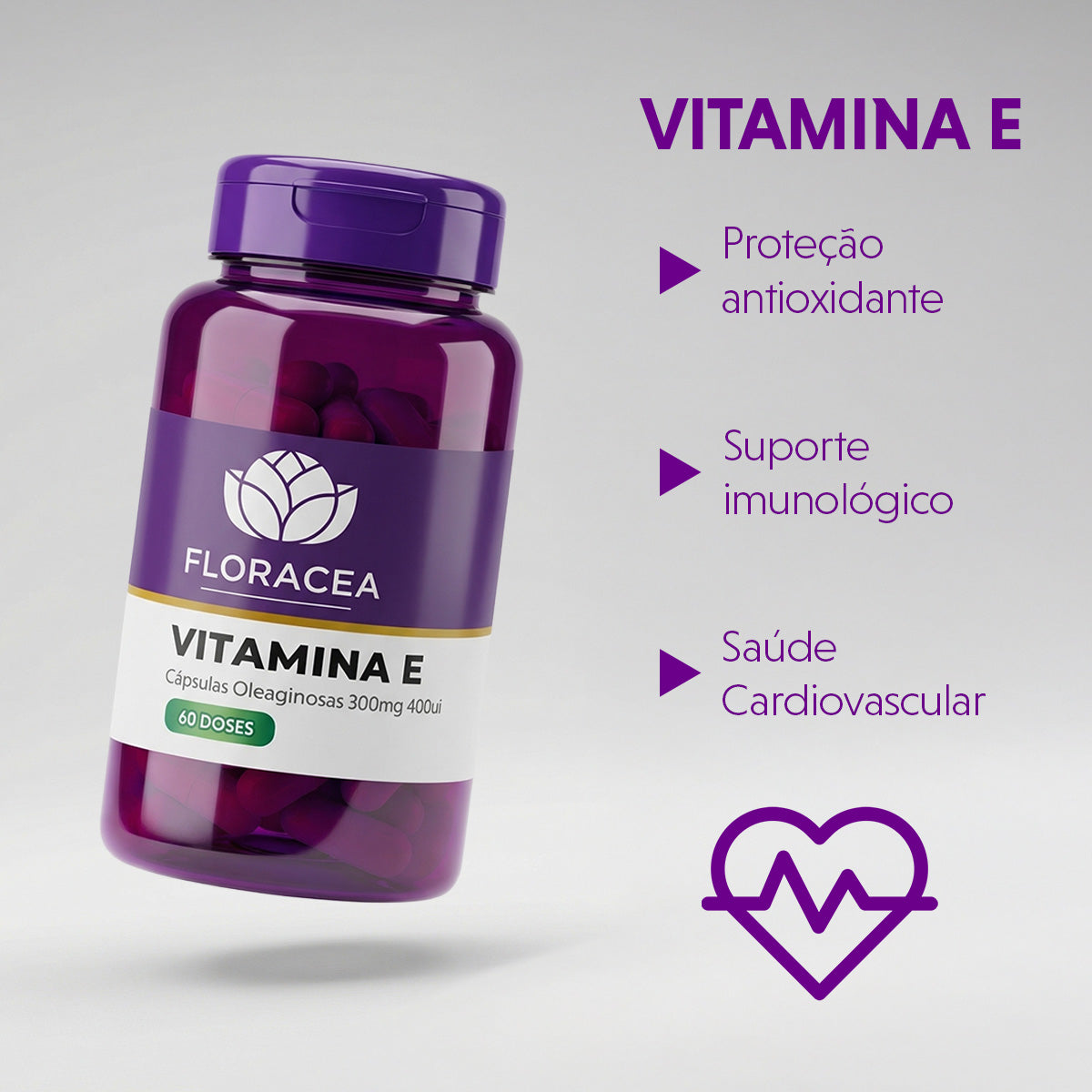 Vitamina E (Capsulas Oleaginosas 300mg 400ui) 60 Doses - imagem 3