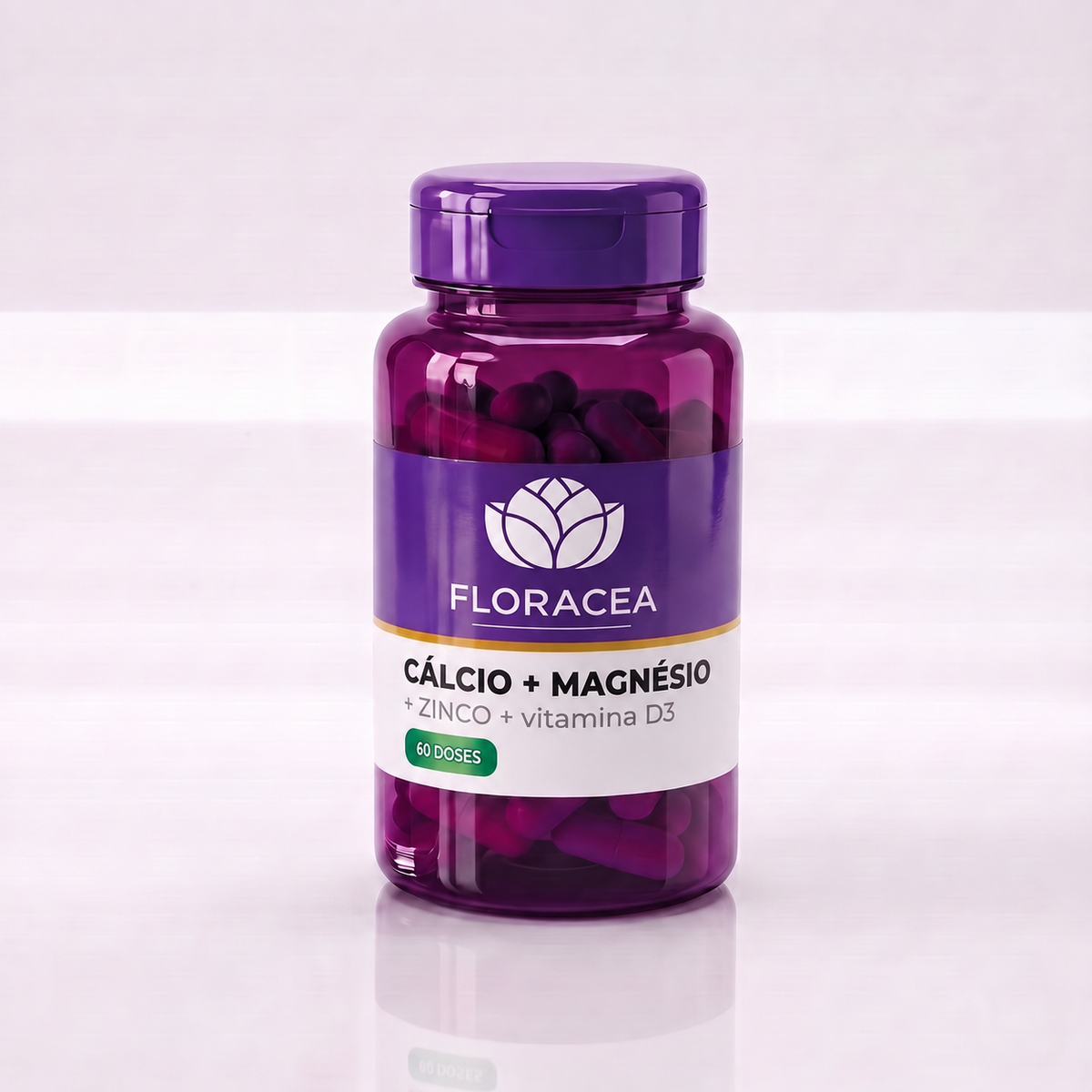 Cálcio, Magnésio, Zinco E Vitamina D3 60 Doses