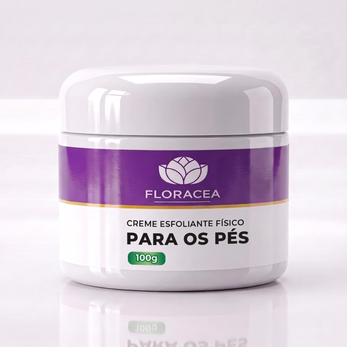 Creme esfoliante fisico para os pés