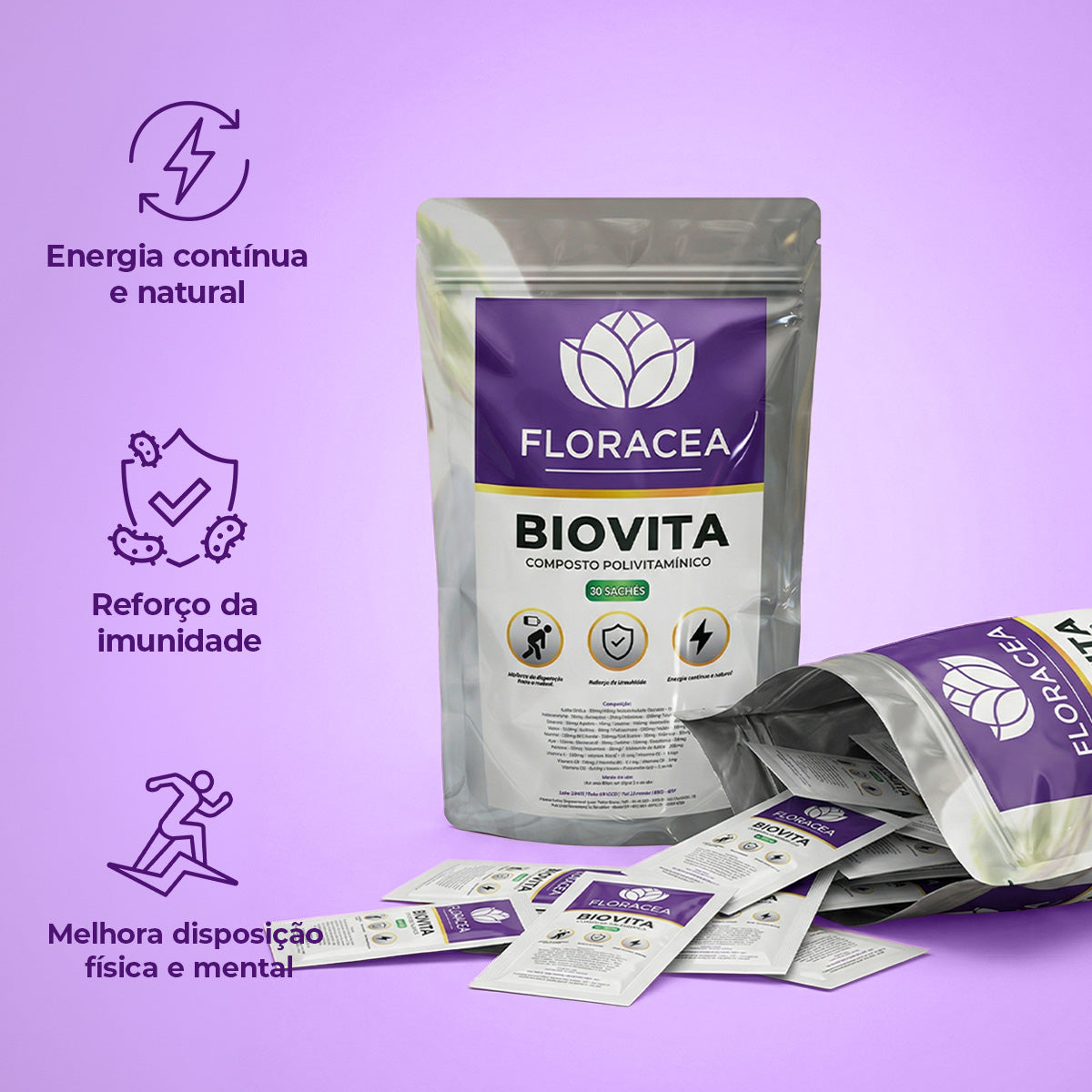 Biovita - Composto vitaminico 30 sachês - imagem 2