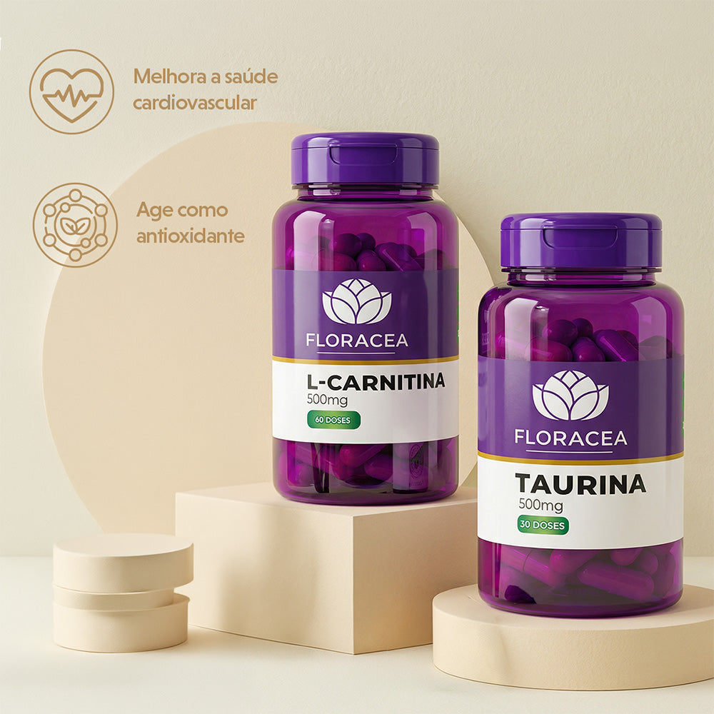 Combo L-Carnitina 500mg 60 Doses + Taurina 500mg 30 Doses - imagem 2