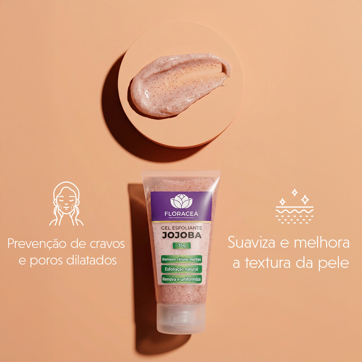 Gel Esfoliante Facial com Semente de Jojoba 35g - imagem 2