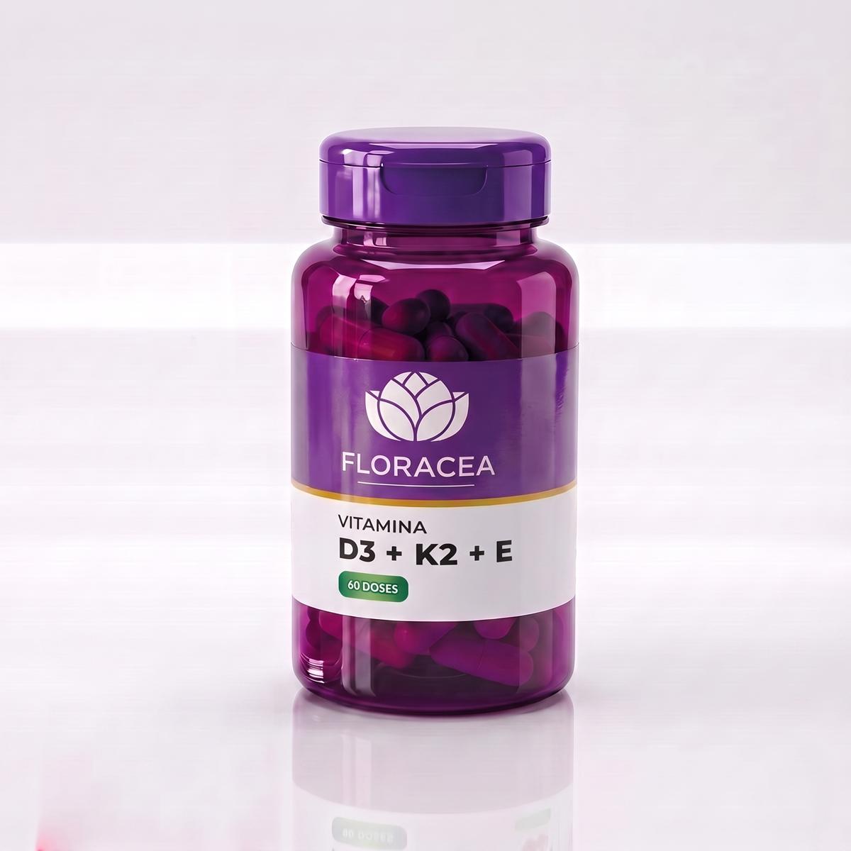 Vitamina D3 + Vitamina  K2 + Vitamina E 60 Doses