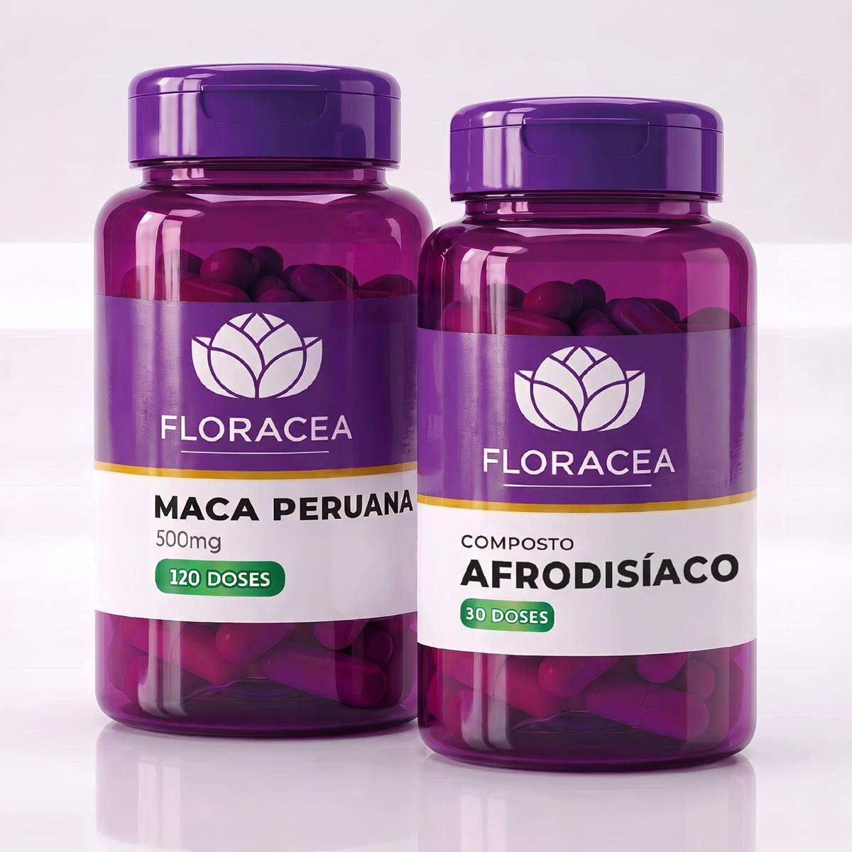 Combo Libido Unissex - Maca Peruana 500mg 120 Doses + Composto Afrodisíaco 30 Doses