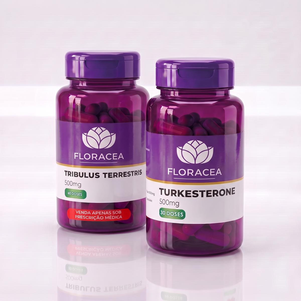 Combo Tribulus Terrestris 500mg 60 Doses + Turkesterone 500mg 30 Doses