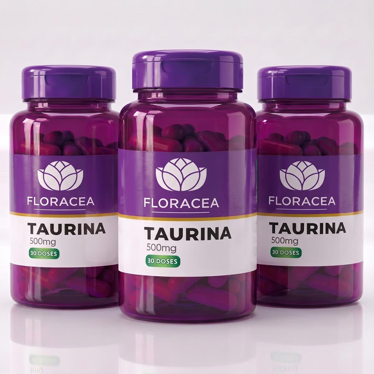 Combo 3 Taurina 500mg 30 Doses 60 Caps